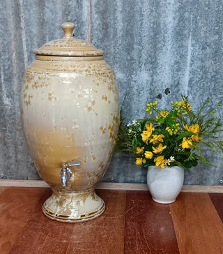 Crystalline Gold Ceramic Water Filter - Peter Wallace Pottery