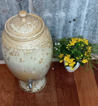 Crystalline Gold Ceramic Water Filter - Peter Wallace Pottery