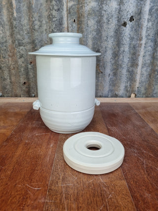 Mary Valley Fermentation Crocks - Mist - Peter Wallace Pottery