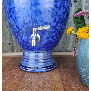 Crystalline Blue Ceramic Water FIlter - Peter Wallace Pottery