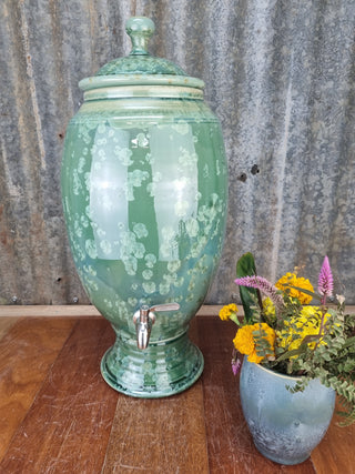 Crystalline Green Ceramic Water Filter - Peter Wallace Pottery