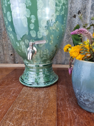 Crystalline Green Ceramic Water Filter - Peter Wallace Pottery