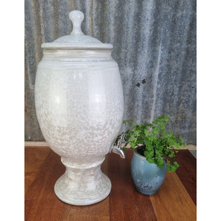 Crystalline White Ceramic Water Filter - Peter Wallace Pottery