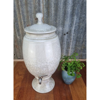 Crystalline White Ceramic Water Filter - Peter Wallace Pottery