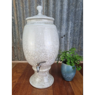 Crystalline White Ceramic Water Filter - Peter Wallace Pottery